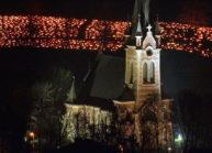 Kościół w Lubatowej 01.11.2009r Widok z nad rejonu Rola Kościół w Lubatowej 01.11.2009r Widok z nad rejonu Rola