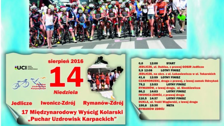 XVII edycja Międzynarodowego Wyścigu Kolarskiego „Puchar Uzdrowisk Karpackich”- 14.08.2016 r.