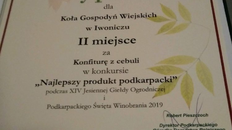 Dyplom dla Koła Gospodyń