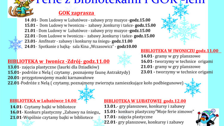 Ferie z bibliotekami i GOK-iem
