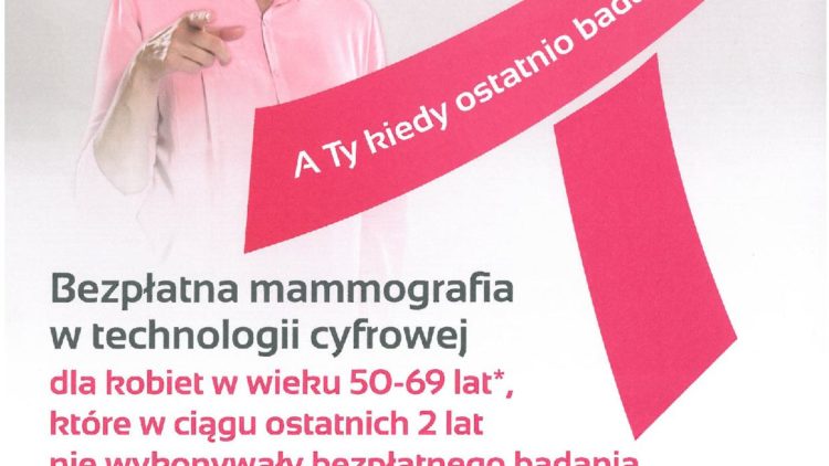 Bezpłatna mammografia w technologii cyfrowej – Iwonicz-Zdrój