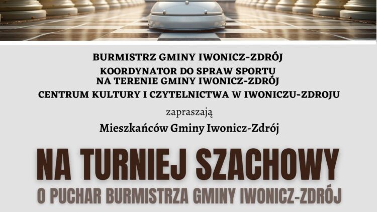 Turniej szachowy o puchar Burmistrza Gminy Iwonicz-Zdrój