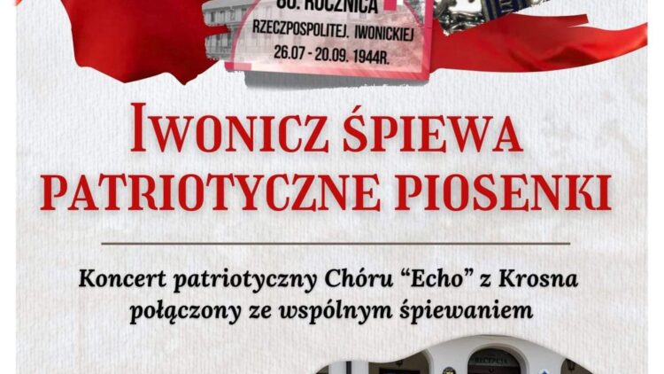 Iwonicz śpiewa patriotyczne piosenki