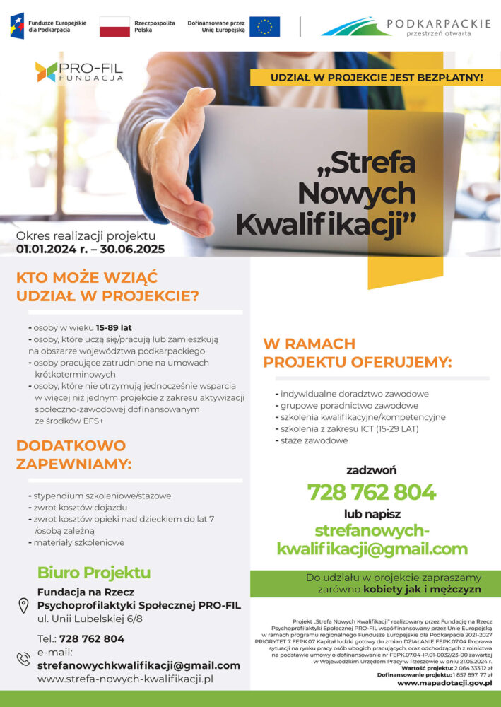 Plakat Strefa Nowych Kwalifikacji