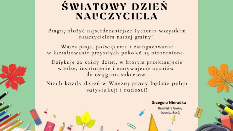 5 października – Światowy Dzień Nauczyciela