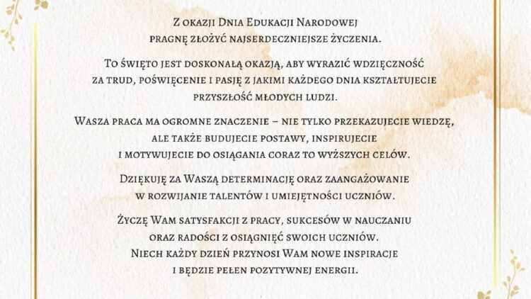 14 października – Dzień Edukacji Narodowej