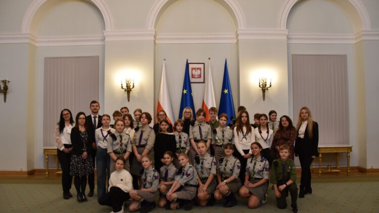 Harcerze z Lubatowej z Burmistrzem Gminy w Warszawie