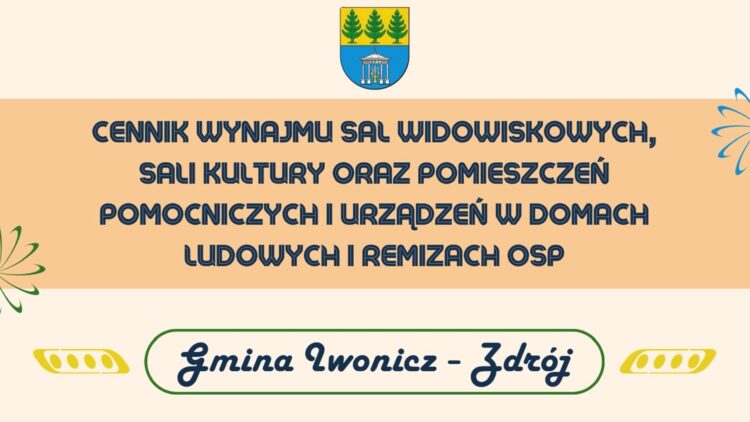 Zmiana cennika wynajmu sal w Domach Ludowych oraz remizach OSP