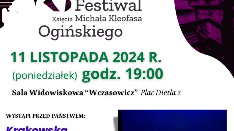 Zapraszamy na trzeci i zarazem ostatni koncert XVI Festiwalu im. Księcia Michała Kleofasa Ogińskiego!