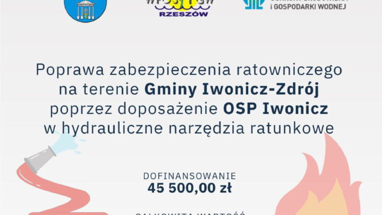 Dofinansowanie na poprawę zabezpieczenia ratowniczego w Gminie Iwonicz-Zdrój!