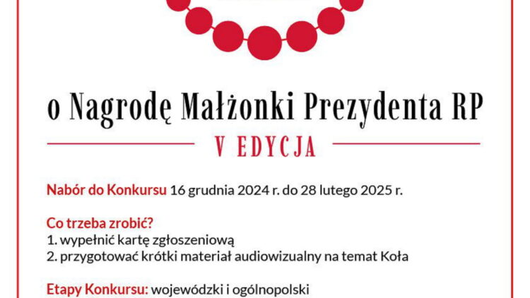 Startuje V edycja Konkursu dla Kół Gospodyń Wiejskich o Nagrodę Małżonki Prezydenta RP!
