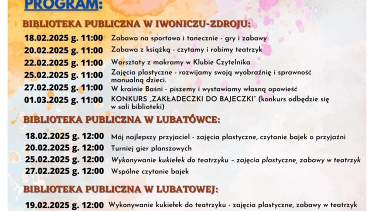 Ferie zimowe 2025
