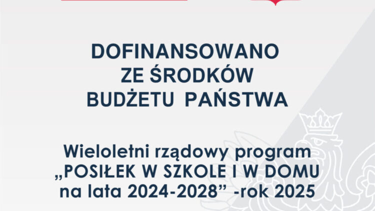 Dofinansowanie dla Gminy Iwonicz-Zdrój w ramach programu „Posiłek w szkole i w domu” na lata 2024-2028 – Rok 2025