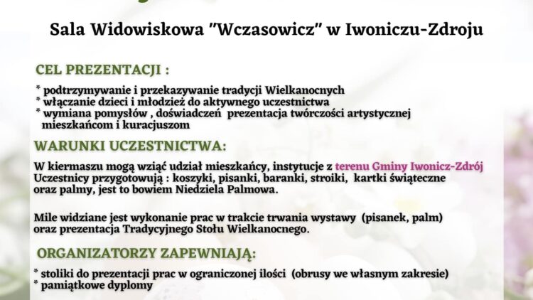 Wielkanocny Kiermasz – zapisy rozpoczęte!