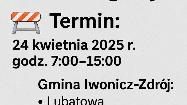 Rozświetlamy Polskę w Gminie Iwonicz-Zdrój! Utrudnienia w chuchu drogowym