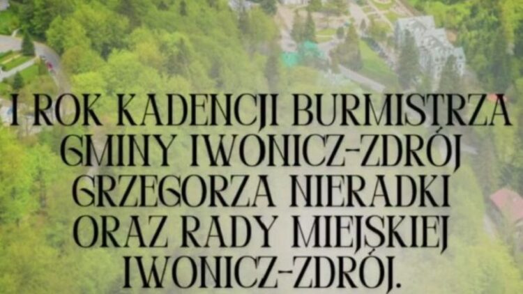 Rok pracy, rozwoju i wspólnoty – podsumowanie pierwszego roku kadencji Burmistrza Gminy Iwonicz-Zdrój Grzegorza Nieradki oraz Rady Miejskiej w Iwoniczu-Zdroju