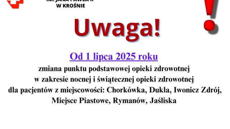 UWAGA MIESZKAŃCY!