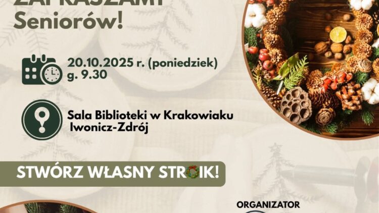 TRADYCYJNE RĘKODZIEŁO – WARSZTATY DLA SENIORÓW