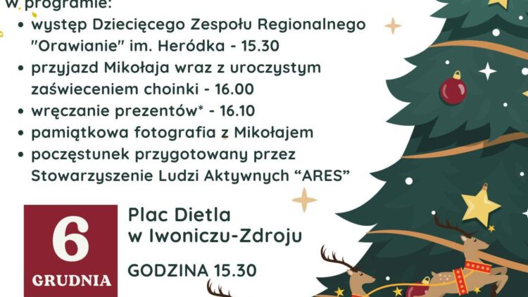 Spotkanie z Mikołajem na Placu Dietla w Iwoniczu-Zdroju – zapraszamy!