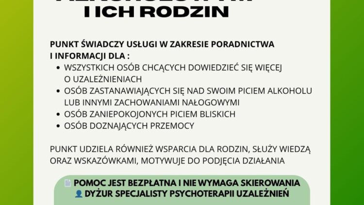 Zmiana godzin funkcjonowania Punktu Informacyjno-Konsultacyjnego w Iwoniczu-Zdroju