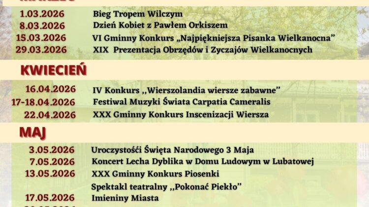 Sprawdźcie, co zaplanowało Centrum Kultury i Czytelnictwa w Iwoniczu-Zdroju na rok 2026!