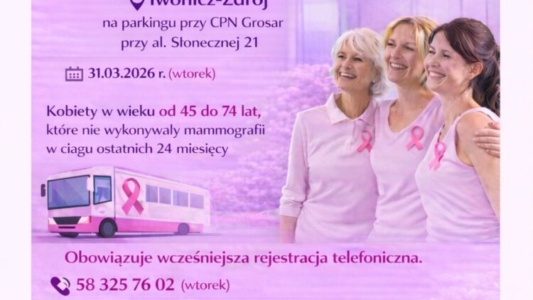 Bezpłatne badania mammograficzne w Iwoniczu-Zdroju!