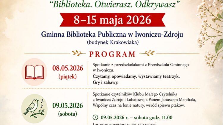 Zapraszamy na XIX Ogólnopolski Tydzień Bibliotek!