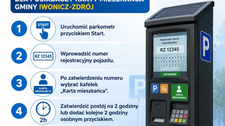 Bezpłatne parkowanie z Kartą Mieszkańca Gminy Iwonicz-Zdrój!